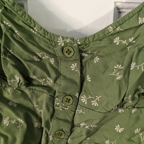 Billabong cottage core green peasant crop - Picture 2 of 7